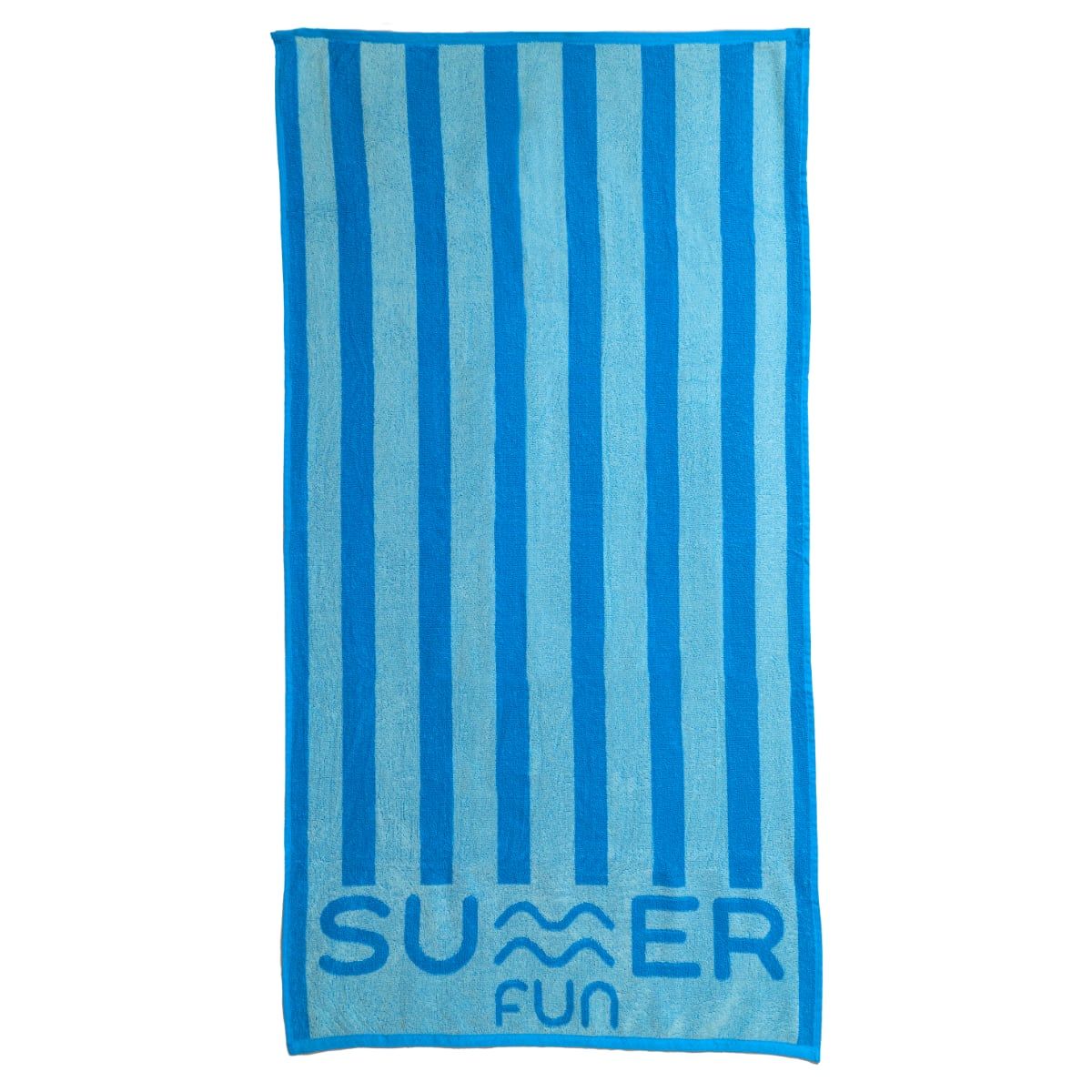 SUMMER FUN - Toalla de Playa Stripes SUMMER FUN 90x180 cm Celeste
