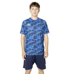 UMBRO - Polera Entrenamiento Pro Training Graphic Hombre Azul