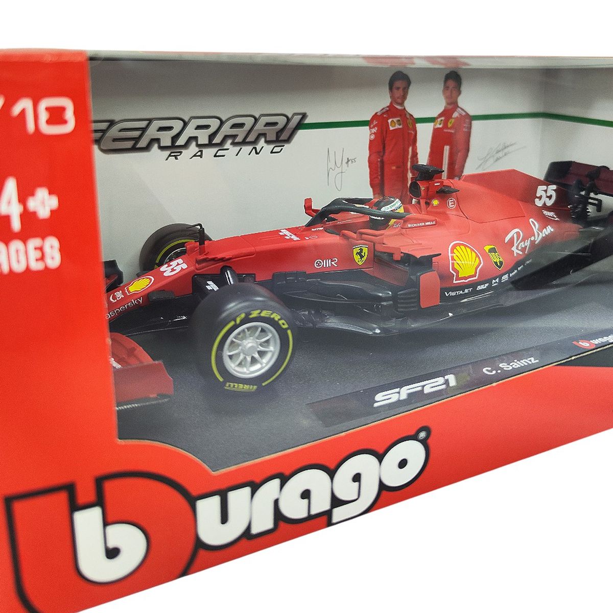 BBURAGO - Auto F1 Ferrari SF-21 2021 #55 Carlos Sainz Caja Normal Burago 1:18