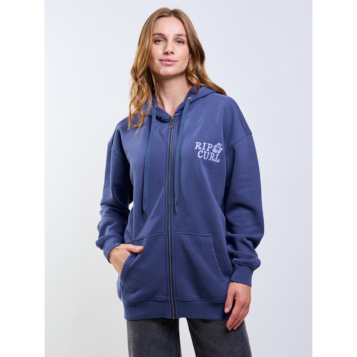 RIP CURL - Poleron FZ Orbital Azul Mujer Rip Curl