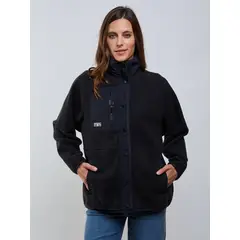 RIP CURL - Poleron Polar Flux Negro Mujer