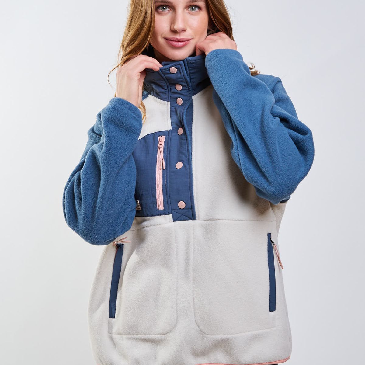 RIP CURL - Poleron Polar Outlaw Azul Mujer Rip Curl