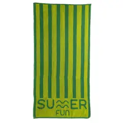 SUMMER FUN - Toalla de Playa Stripes 90x180 cm Verde