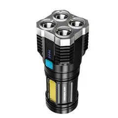 TECNOLAB - Linterna LED 500 Lúmenes USB Recargable Resistente - PS