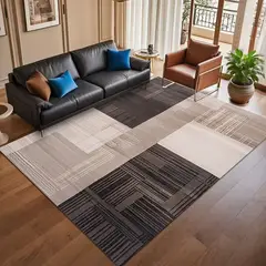 GENERICO - ALFOMBRA MODERNA PARA LIVING 200X240 CUADRO CAFE ELEGANTE DECORATIVA CMIO