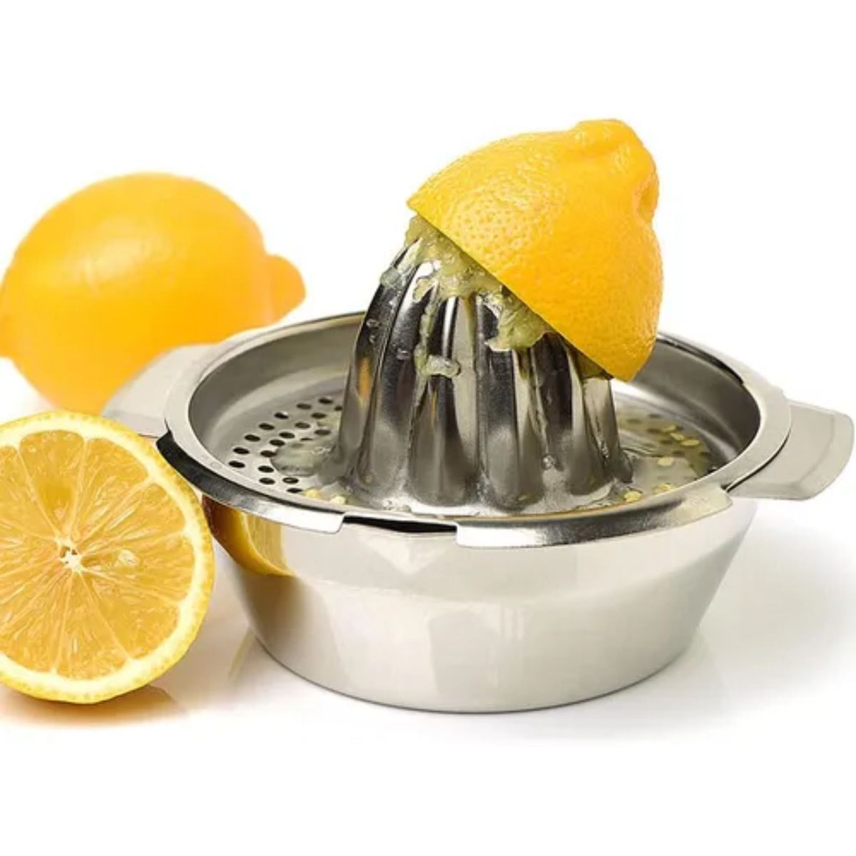GENERICO - Exprimidor Manual De Citricos Acero Inoxidable Naranja-Limon