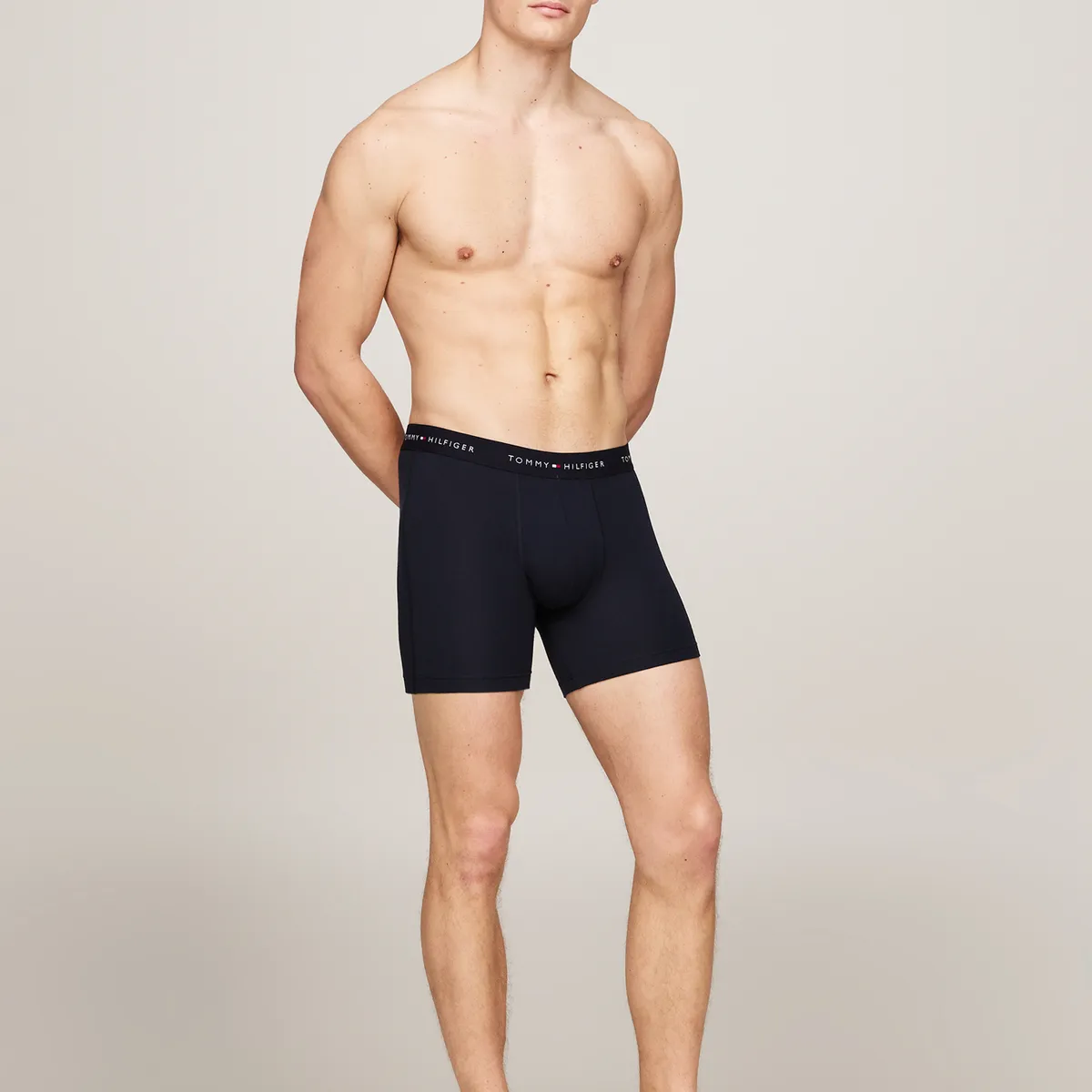 TOMMY HILFIGER - Pack De 3 Calzoncillos Bóxer Essential Con Logo Azul Tommy Hilfiger