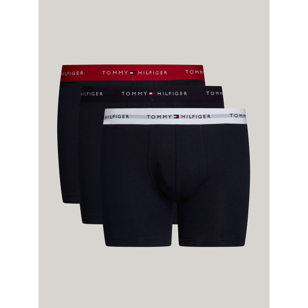TOMMY HILFIGER - Pack De 3 Calzoncillos Bóxer Essential Con Logo Azul Tommy Hilfiger