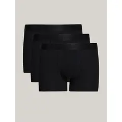 TOMMY HILFIGER - Pack De 3 Calzoncillos Trunck Tonal Negro