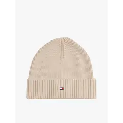 TOMMY HILFIGER - Gorro Solid Con Logo Beige