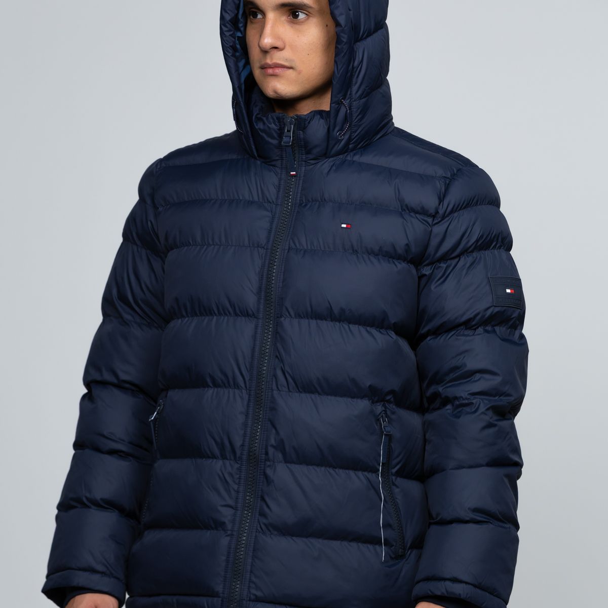 TOMMY HILFIGER - Parka Acolchada Con Gorro Azul Tommy Hilfiger