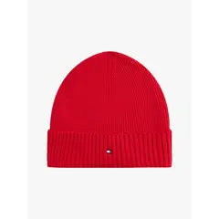TOMMY HILFIGER - Gorro Solid Con Logo Rojo
