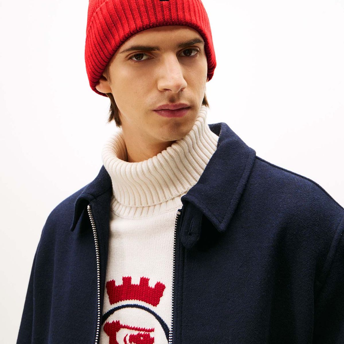 TOMMY HILFIGER - Gorro Solid Con Logo Rojo Tommy Hilfiger