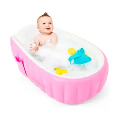 ESHOPANGIE - Bañera Tina Inflable Bebés Portátil Plegable Antideslizante