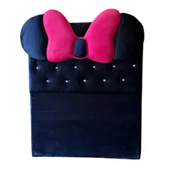 GENERICO - Respaldo 1 1/2 Negro Diamante Moño a piso Muebles Rimar