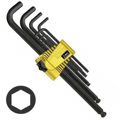 WERA - Set 13 Llaves Allen Hexagonales en Pulgadas BlackLaser