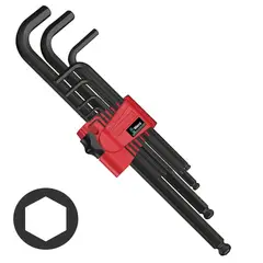 WERA - Set 9 Llaves Allen Hexagonales Metricas BlackLaser en Caja