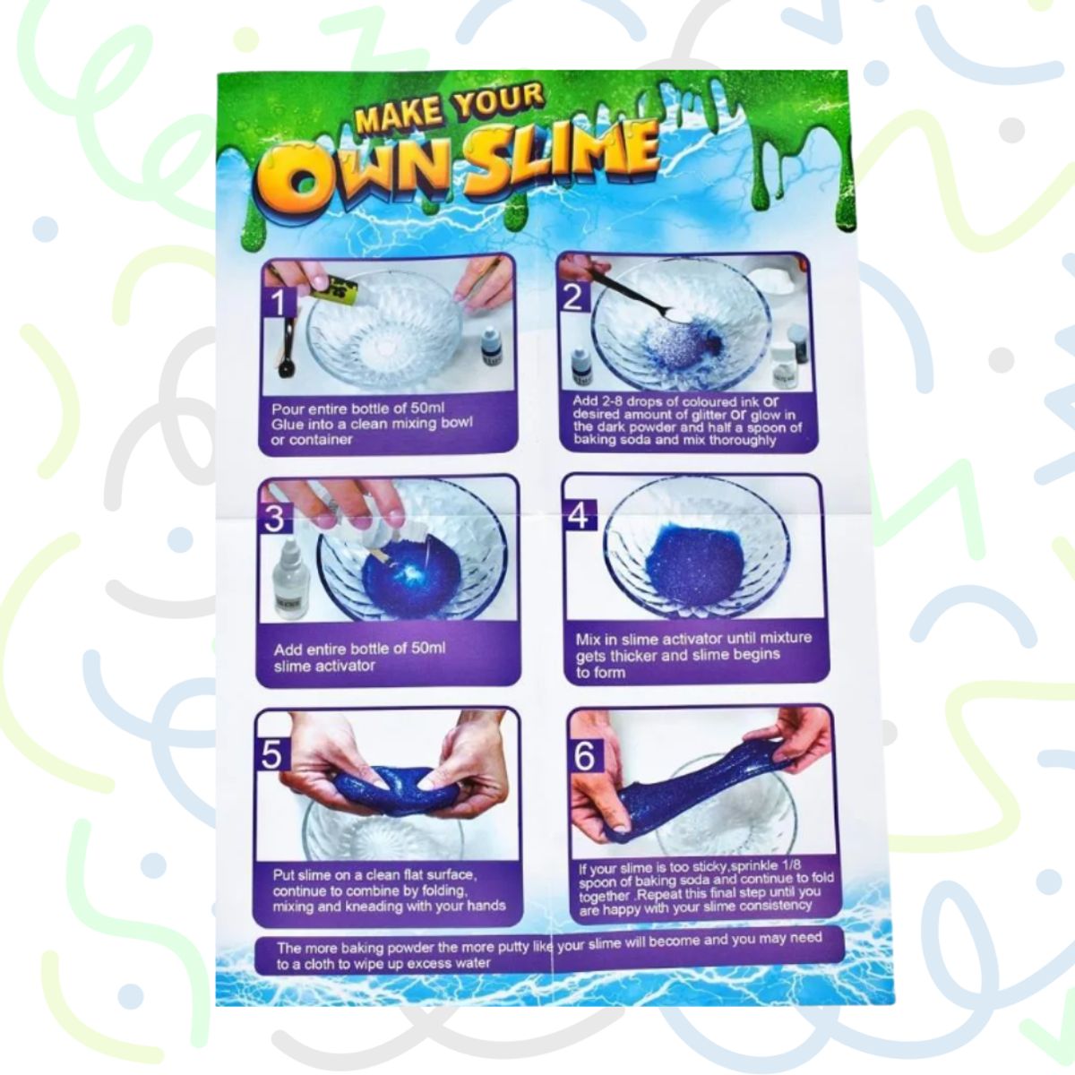 GENERICO - Kit Científico De Slime Experimento Lavable No Tóxico
