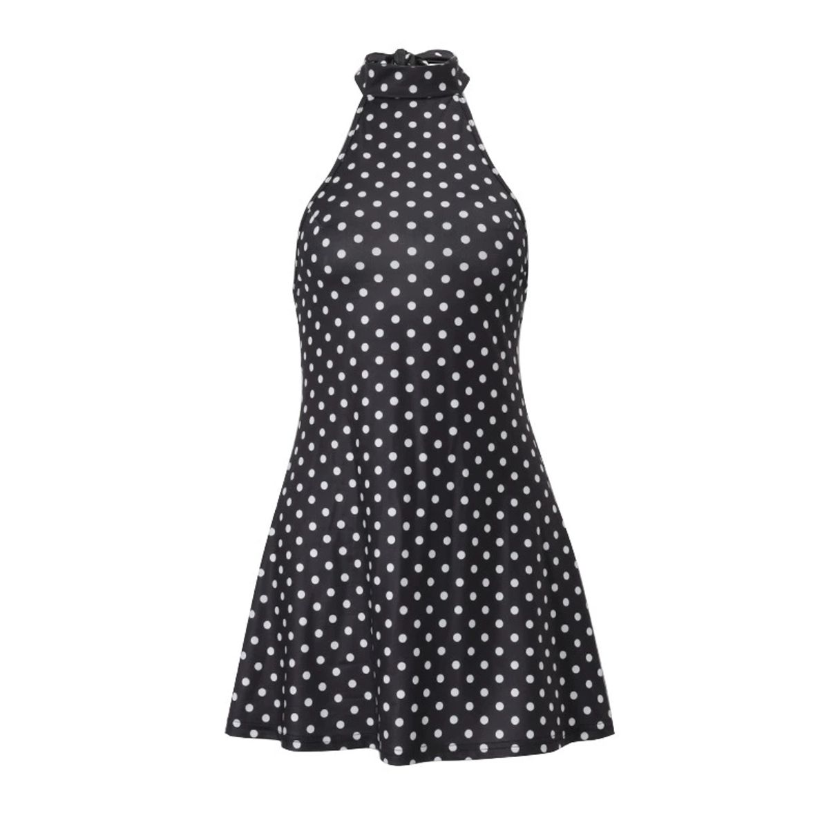 VELVET - Vestido Polka Dot Alexa Negro