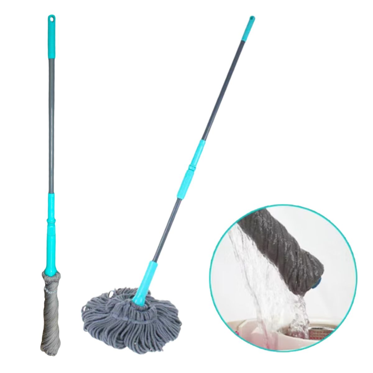 GENERICO - Trapeador Con Exprimidor Automático Para Limpieza