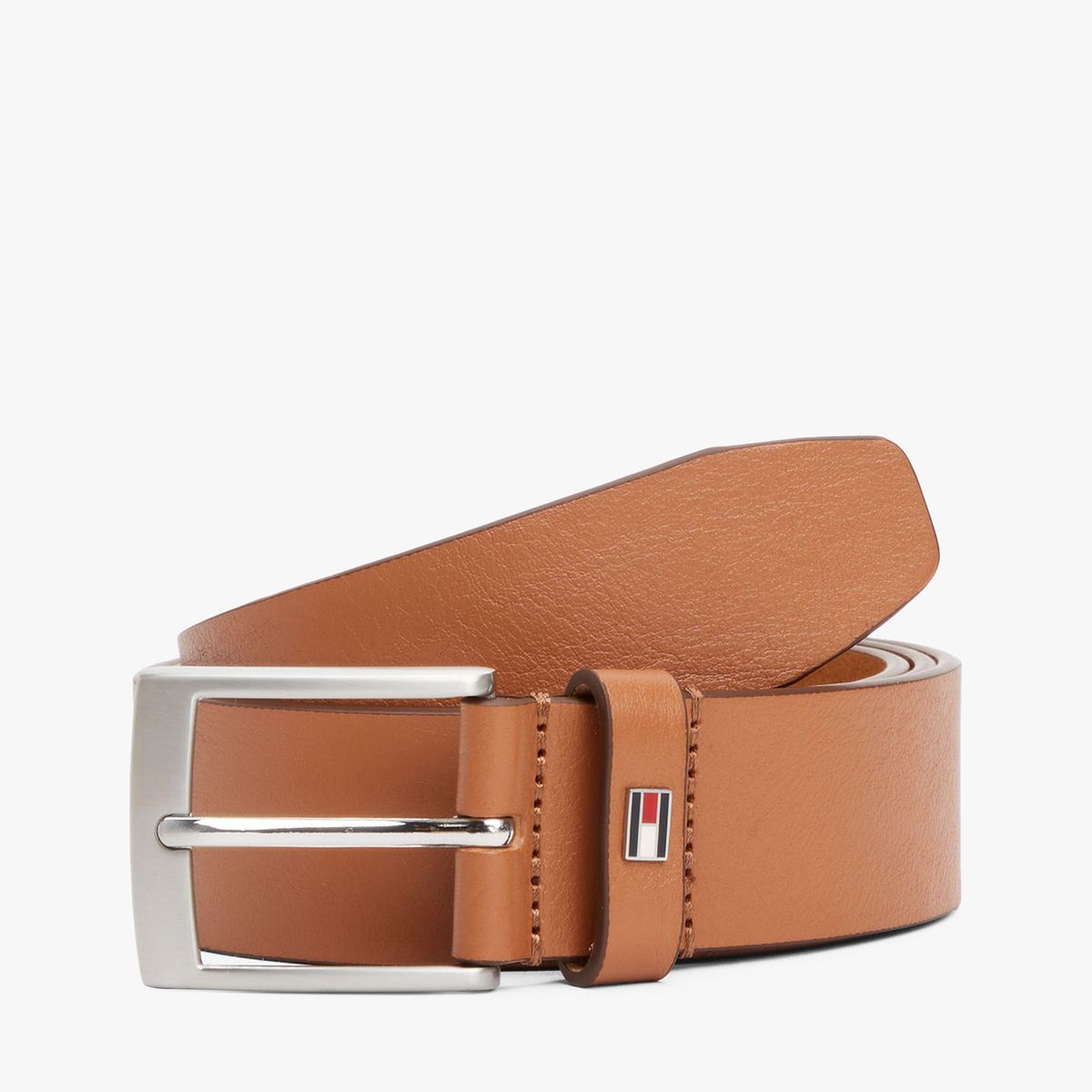 TOMMY HILFIGER - Cinturón Adan De Cuero Café Tommy Hilfiger