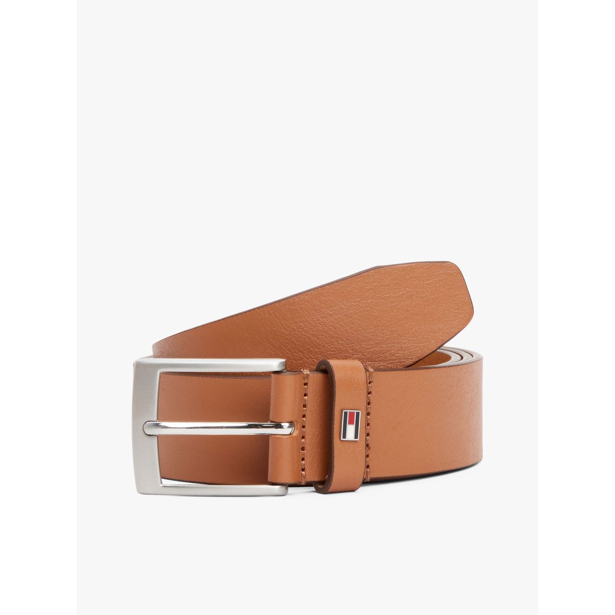TOMMY HILFIGER - Cinturón Adan De Cuero Café Tommy Hilfiger
