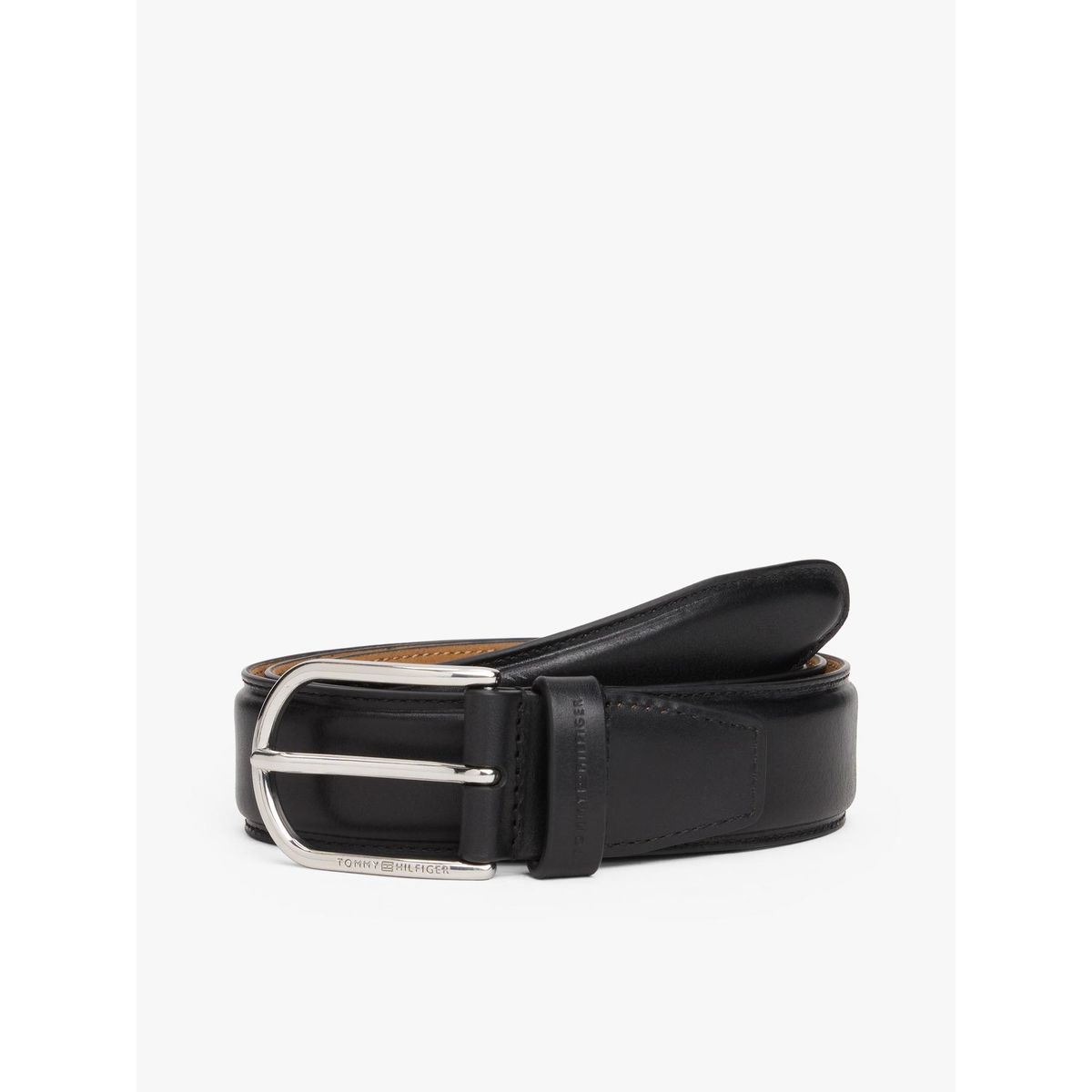 TOMMY HILFIGER - Cinturón Business De Cuero Negro Tommy Hilfiger