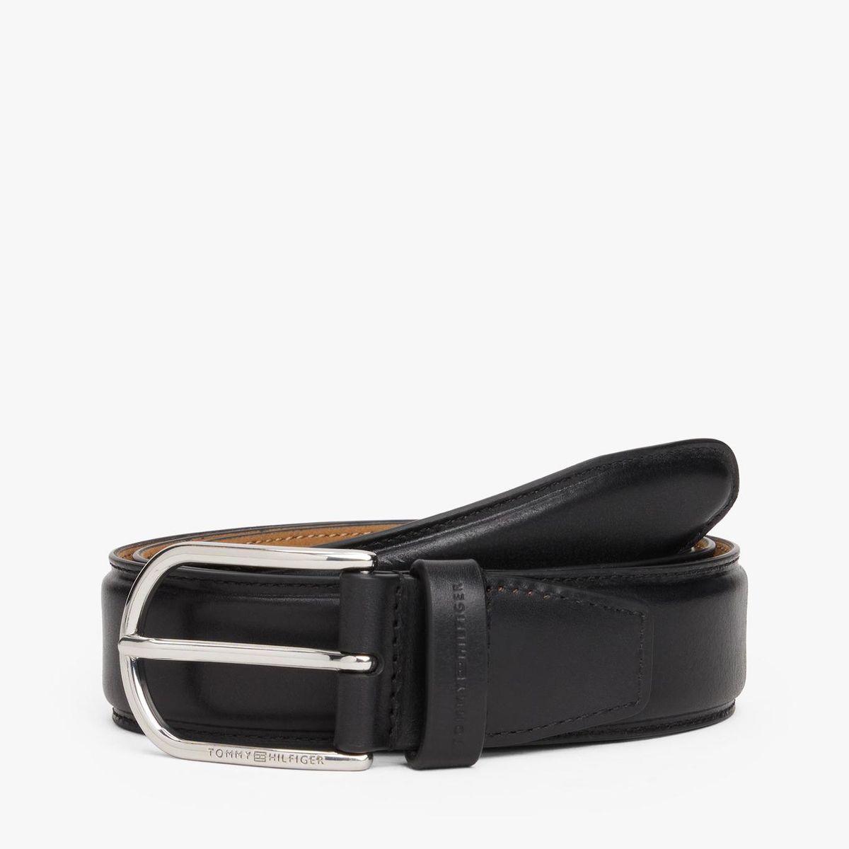 TOMMY HILFIGER - Cinturón Business De Cuero Negro Tommy Hilfiger