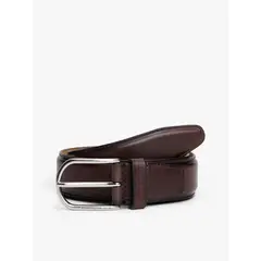 TOMMY HILFIGER - Cinturón Business De Cuero Café