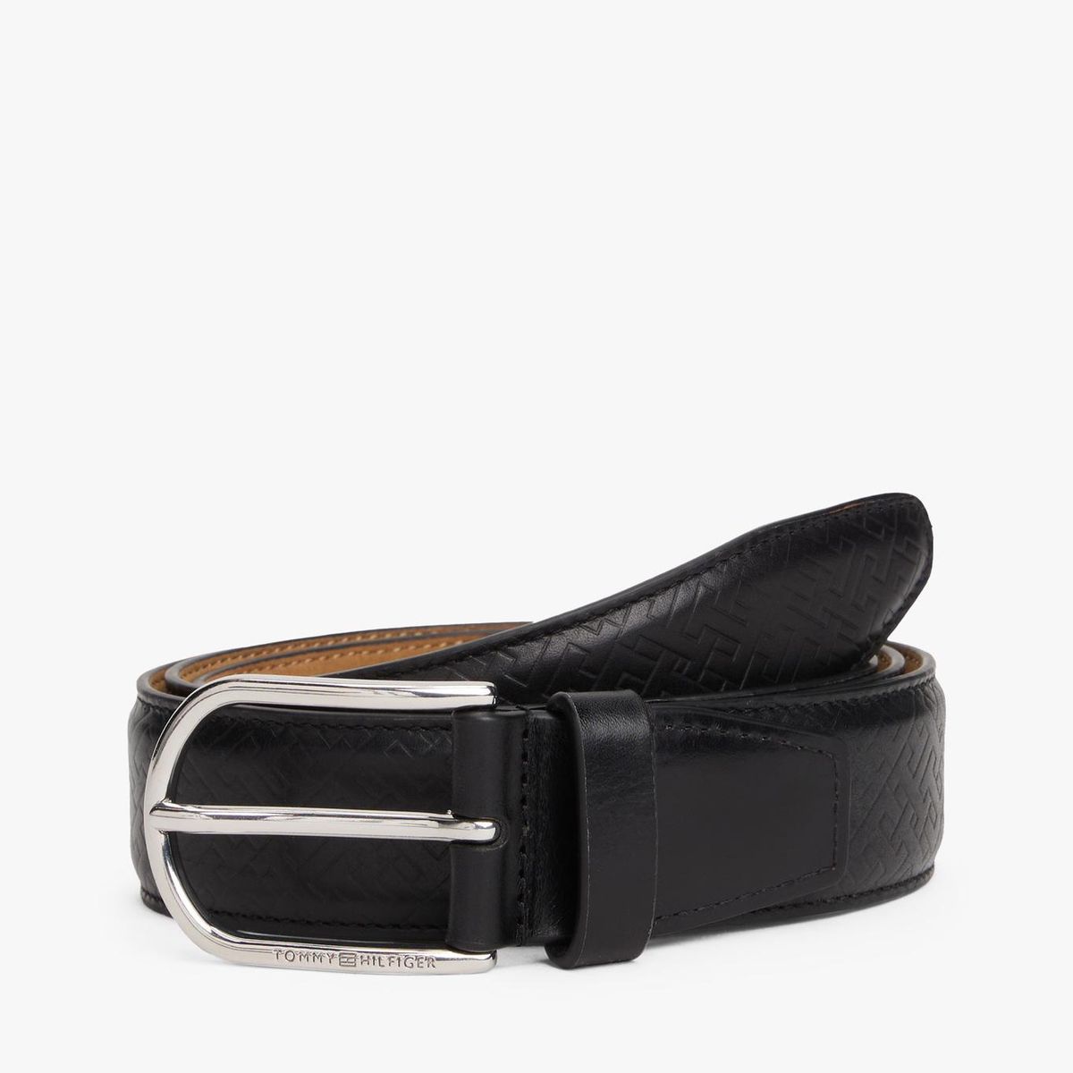 TOMMY HILFIGER - Cinturón Business De Cuero Negro Tommy Hilfiger