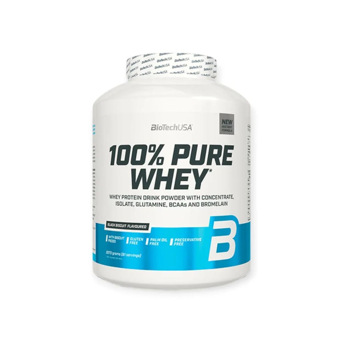 BIOTECH USA - PROTEINA 100% PURE WHEY 5LBS 81SV BLACK BISCUIT  - BIOTECHUSA