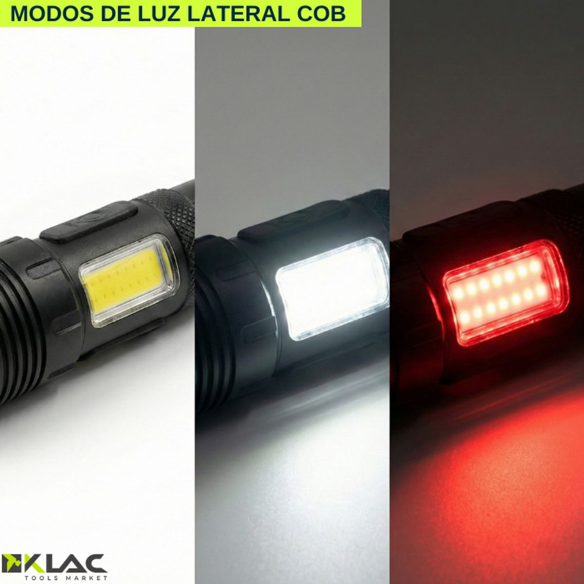 GENERICO - Linterna Led Recargable Táctica Alto Alcance 500m Usb Tipo C