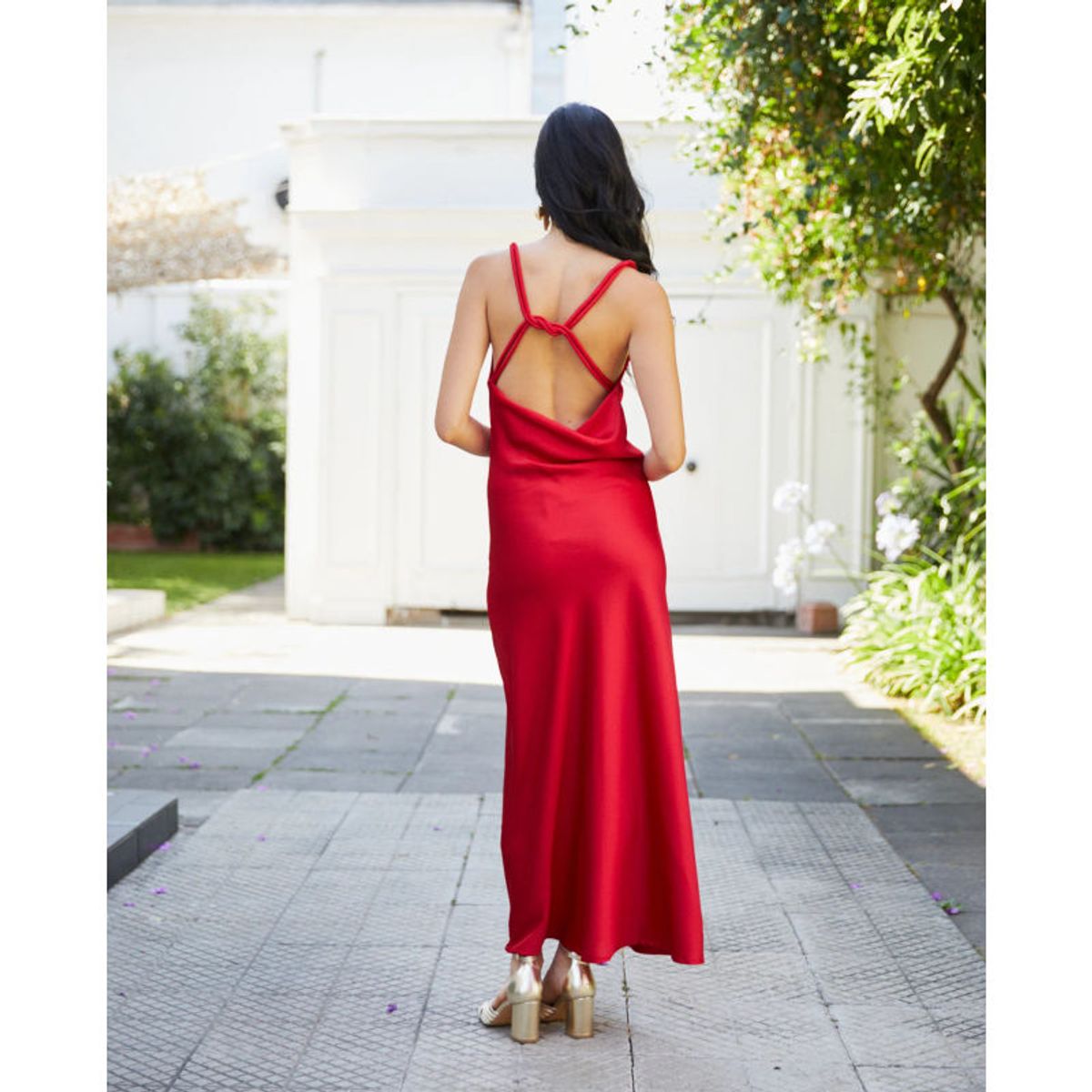 MI PLACARD - Vestido de Fiesta Montserrat Rojo