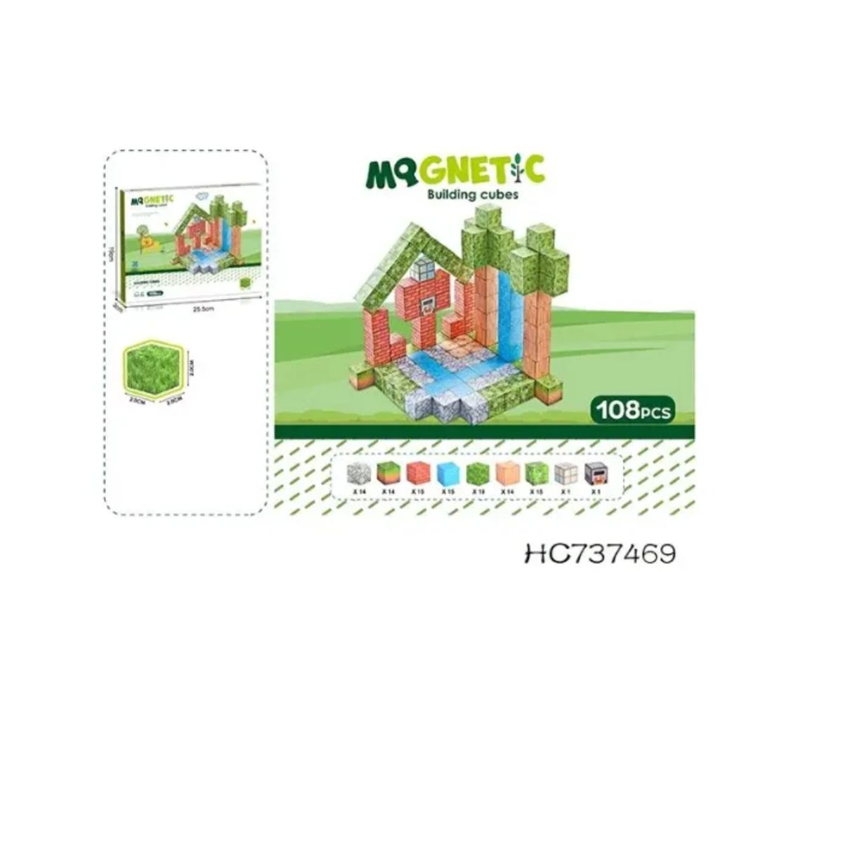 GENERICO - Juguete Armable Construcción Magnético Didáctico 3d