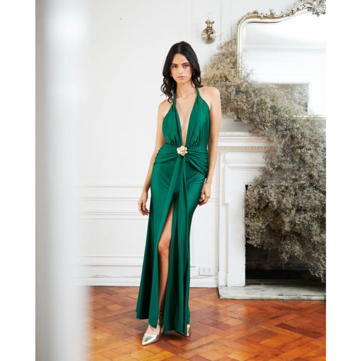 MI PLACARD - Vestido Largo de Fiesta Alba Verde