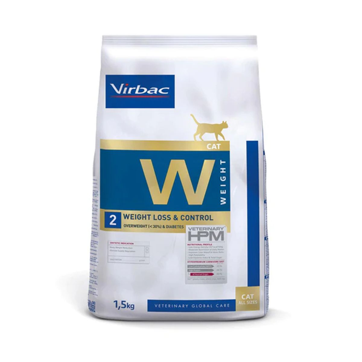 VIRBAC - Virbac HPM Gato Weight Loss & Control 1,5kg