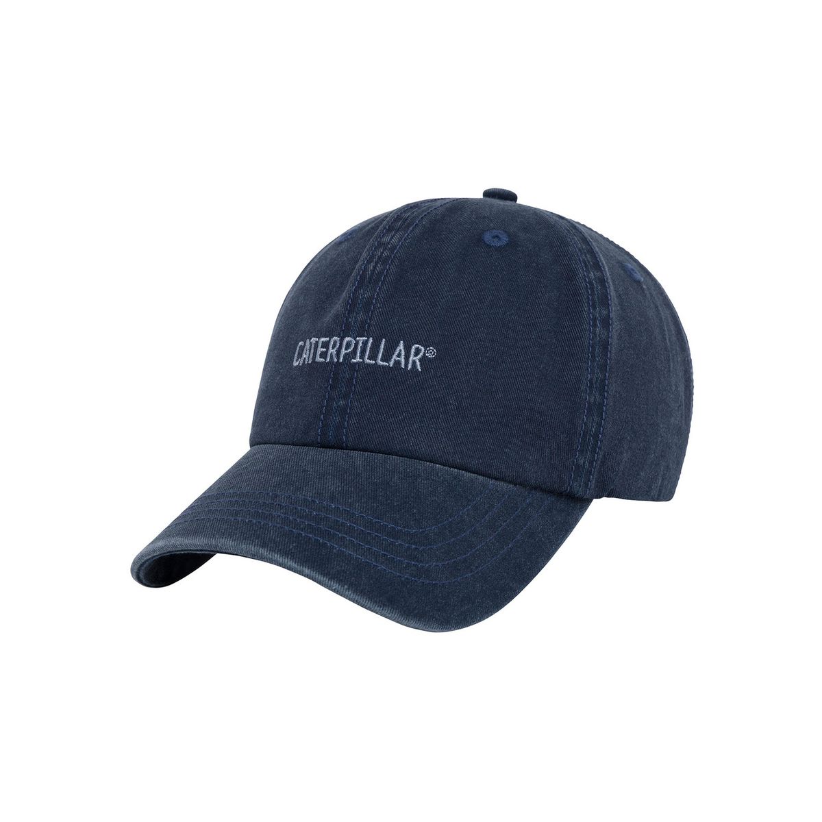 CAT - Jockey Algodón Hombre 6 Panel Washed Unstr Azul CAT