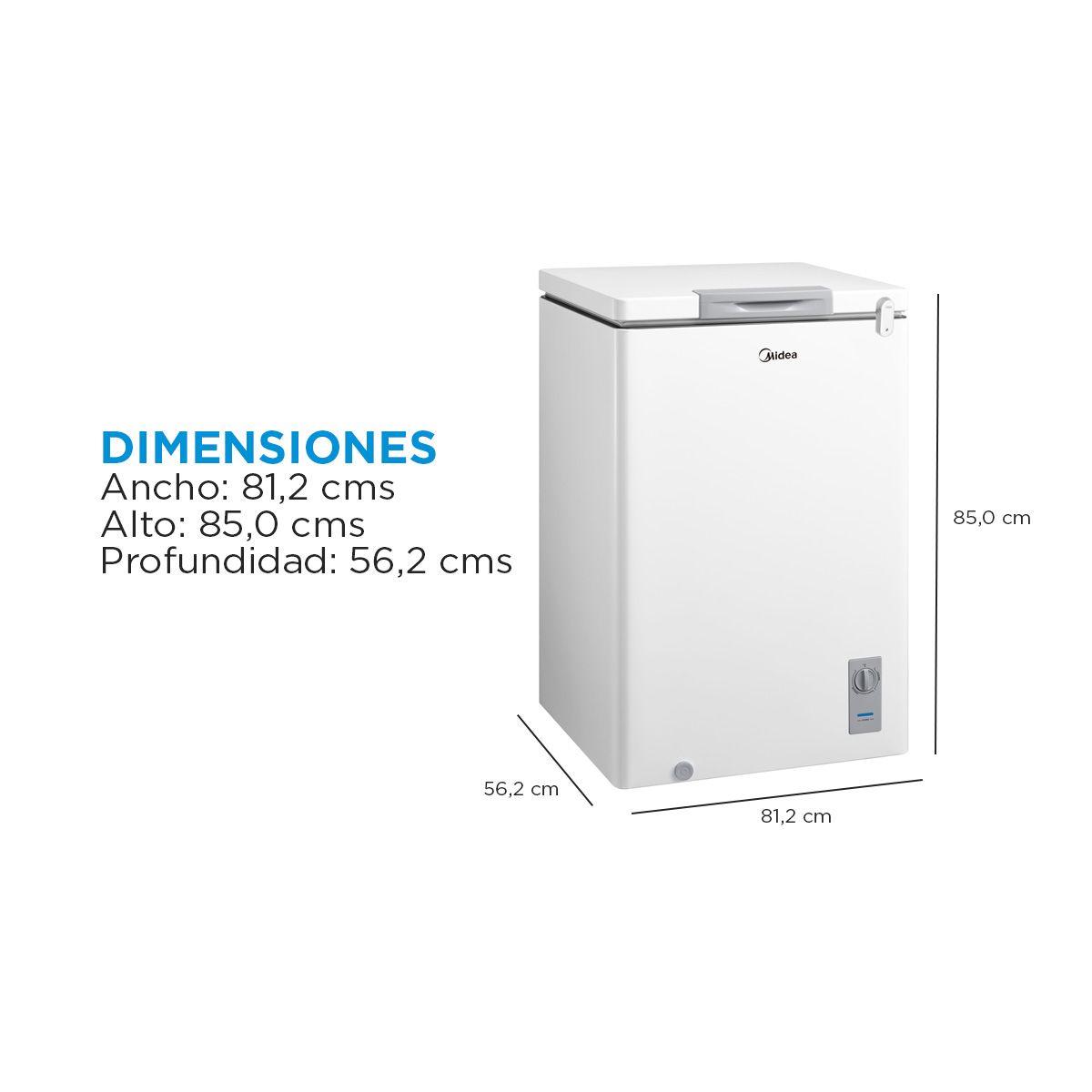 MIDEA - Freezer Horizontal Frio Directo 142 lts MFH-1430B186C