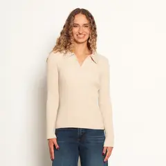 WADOS - SWEATER MANGA LARGA ESCOTE REDONDO CON APLICACION EN LAS MANGAS