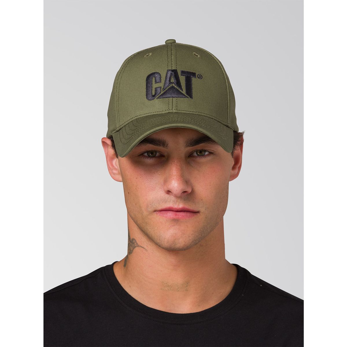 CAT - Jockey Algodón Hombre Cat Logo Hat Verde CAT