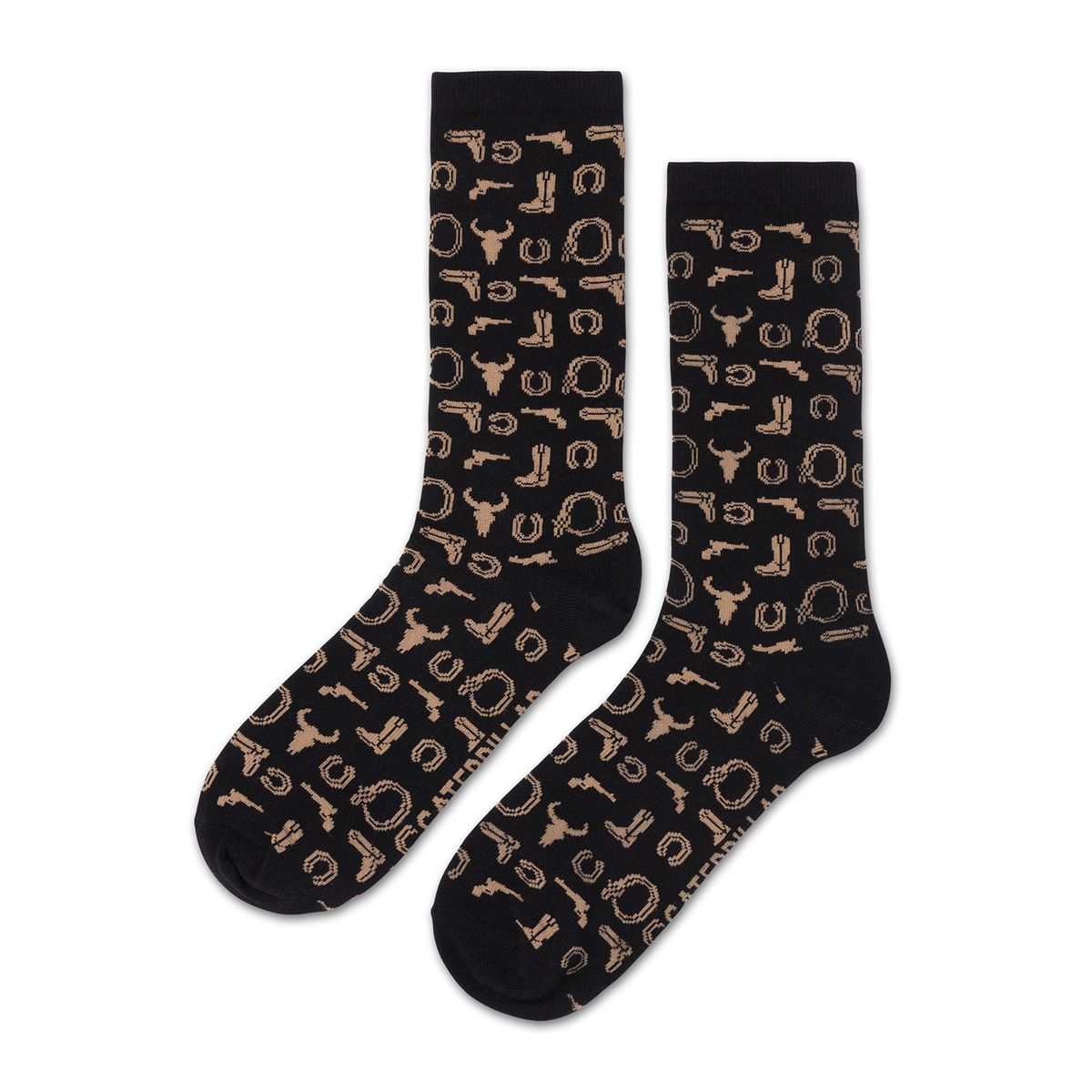 CAT - Calcetín Hombre Aop Crew Sock Negro CAT