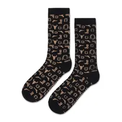 CAT - Calcetín Hombre Aop Crew Sock Negro