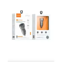 IRM - Cargador Usb Usb-c Para Auto Pd 30w Vidvie Negro