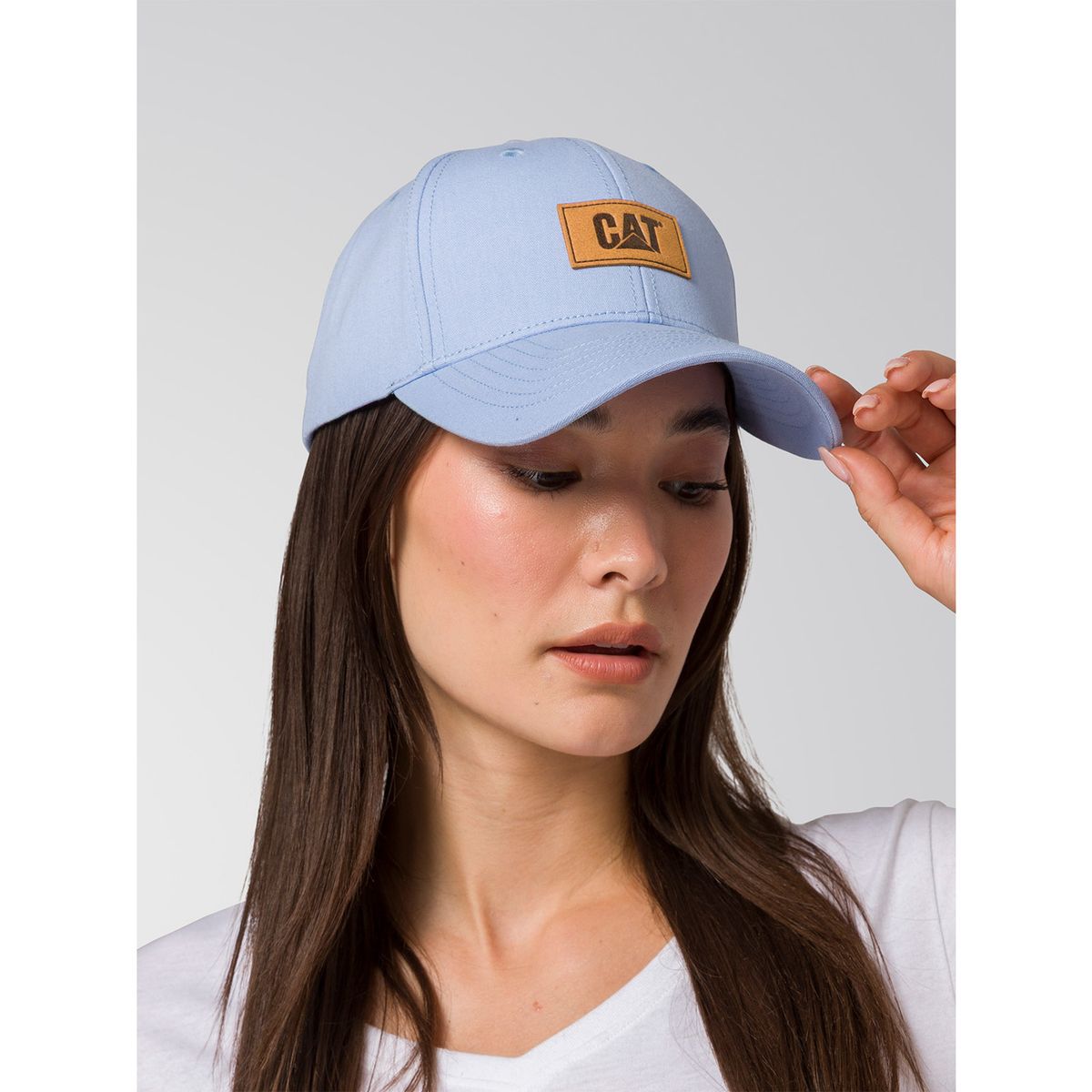 CAT - Jockey Algodón Mujer Logo Leather Patch H Celeste CAT