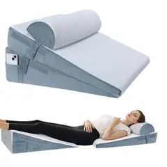 WOVEN - Cojín Antireflujo Para Adultos Almohada Viscoelástica Doble Blanco