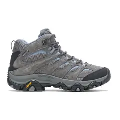 MERRELL - Botin Cuero Mujer Moab 3 Mid Waterproof Gris