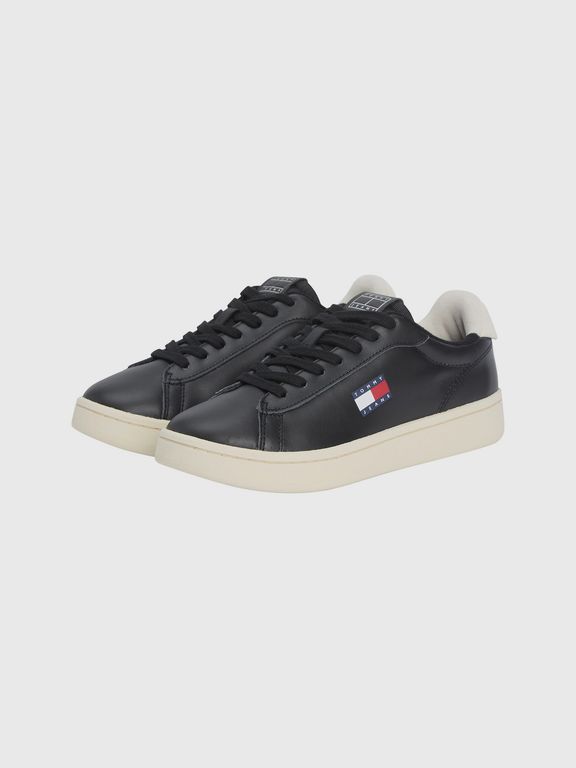Zapatillas Archive De Cuero Negro Tommy Jeans