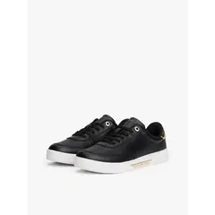 TOMMY HILFIGER - Zapatillas De Cuero Essential Chic Negro