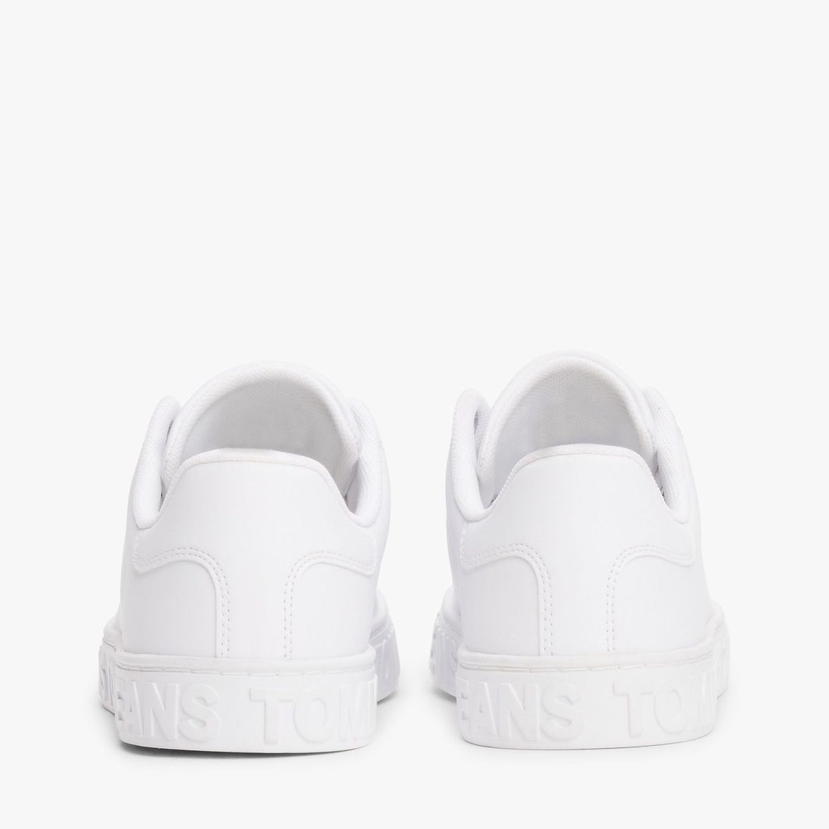 TOMMY HILFIGER - Zapatillas De Cuero New Logo Blanco Tommy Jeans