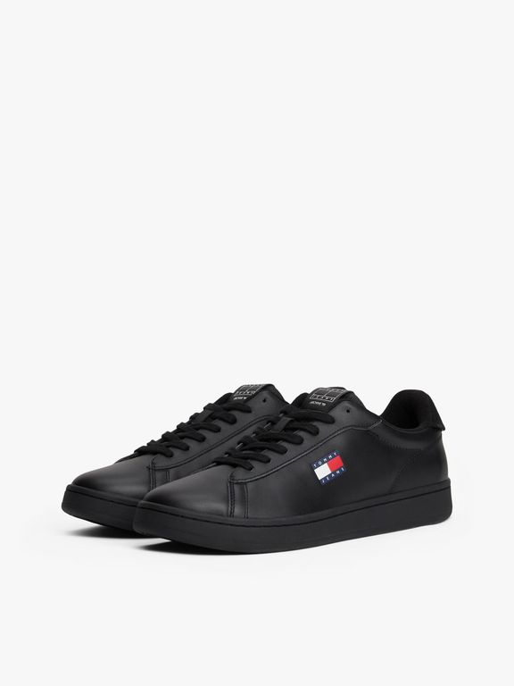 Zapatillas Archive De Cuero Negro Tommy Jeans